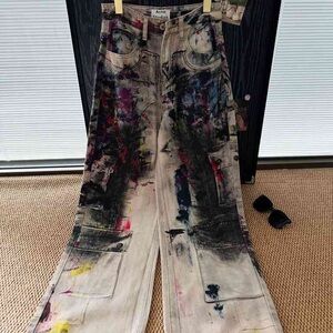 Acne Multicolor Artistic Flare Jeans